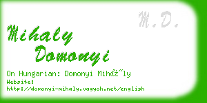 mihaly domonyi business card